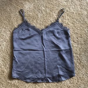 NWT! Abercrombie & Fitch Cool Grey Lace Satin Cami